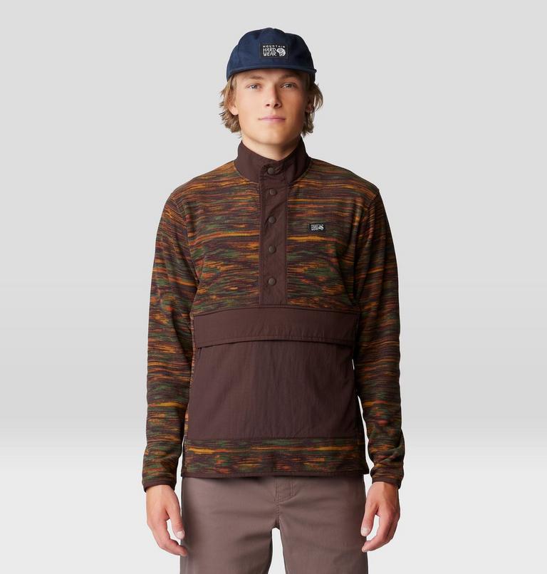 Homme Microchill Snap Pullover, Color: Iron Oxide Print, image 1