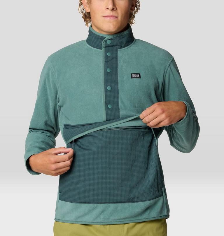 Men's Microchill Snap Pullover, Color: Blue Pine, image 5