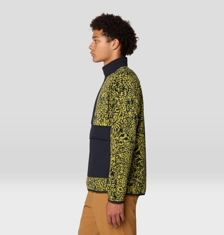 Men's Microchill Snap Pullover, Color: Moon Moss Forager XL Print, image 3