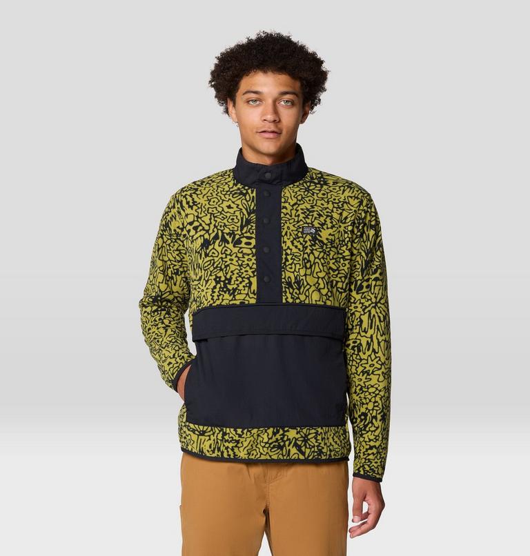 Men's Microchill Snap Pullover, Color: Moon Moss Forager XL Print, image 5