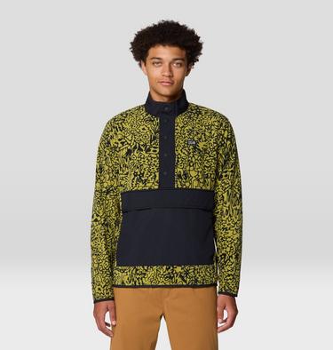 Men's Microchill Snap Pullover, Color: Moon Moss Forager XL Print, image 9