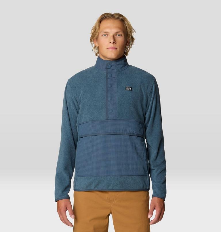 Men's Microchill Snap Pullover, Color: Moon Blue Heather, image 1