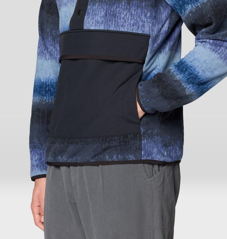 Men's Microchill Snap Pullover, Color: Lapis Dusk Gradient Stripe, image 5