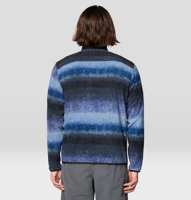 Men's Microchill Snap Pullover, Color: Lapis Dusk Gradient Stripe, image 2