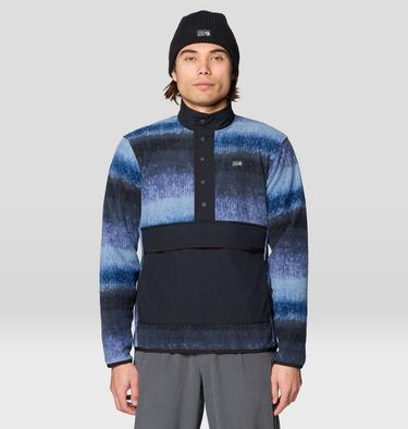 Men's Microchill Snap Pullover, Color: Lapis Dusk Gradient Stripe, image 1