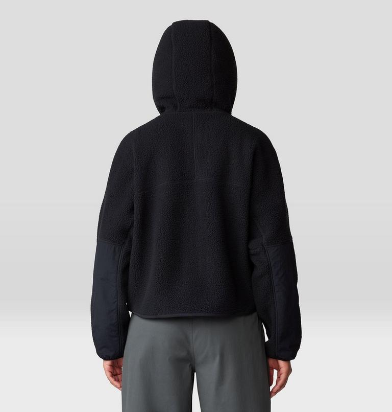 Women's HiCamp Fleece Snap Front Jacket, Color: Black, image 2