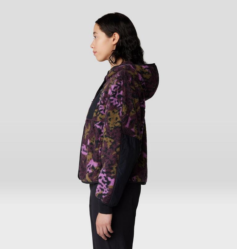 En laine polaire Veste à pression HiCamp, Color: Blackberry Forests Floor Print, image 3