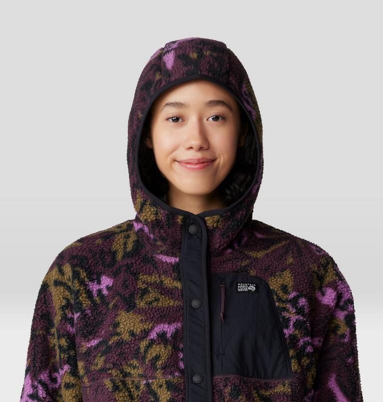 En laine polaire Veste à pression HiCamp, Color: Blackberry Forests Floor Print, image 4