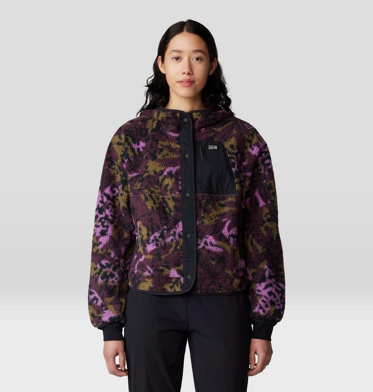 En laine polaire Veste à pression HiCamp, Color: Blackberry Forests Floor Print, image 1
