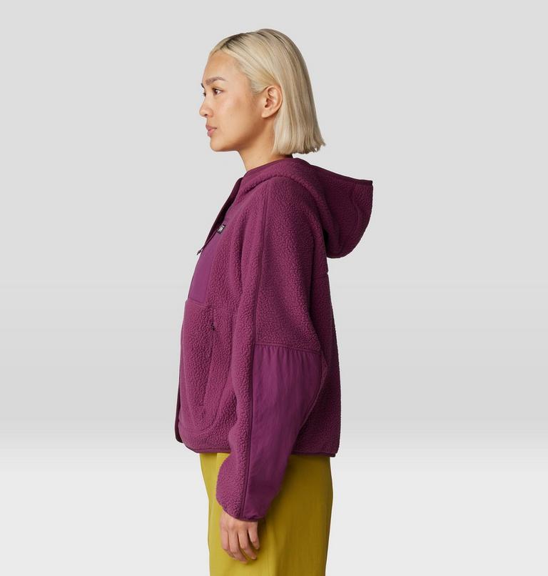 Women's HiCamp Fleece Snap Front Jacket, Color: Sugar Plum, image 3