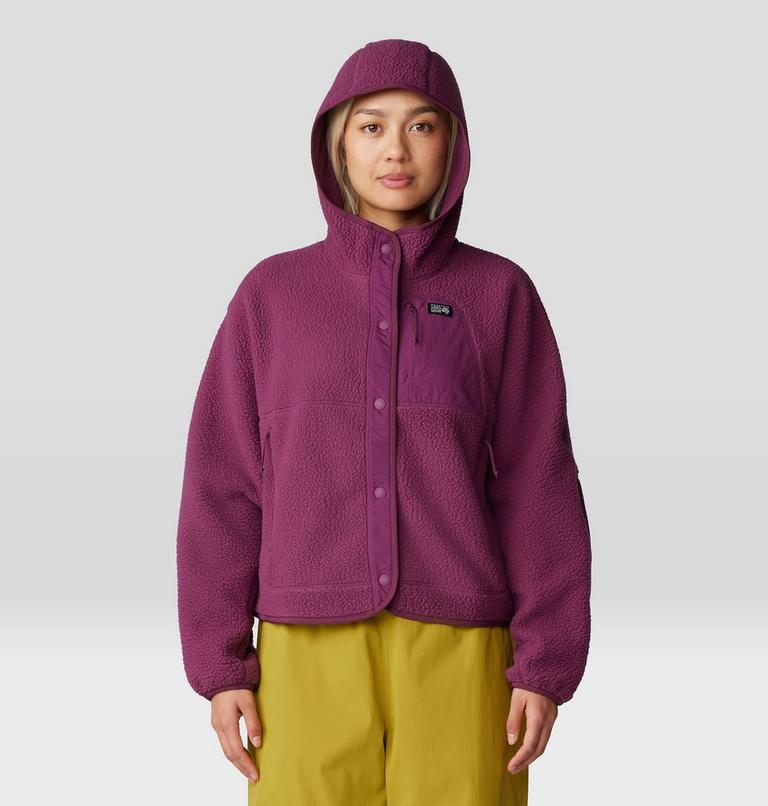 Women's HiCamp Fleece Snap Front Jacket, Color: Sugar Plum, image 6