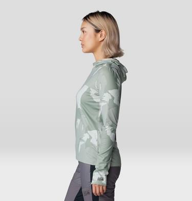 Women's Butter Up Long Sleeve Hoody, Color: White Sage Snowdrifts Print, image 7