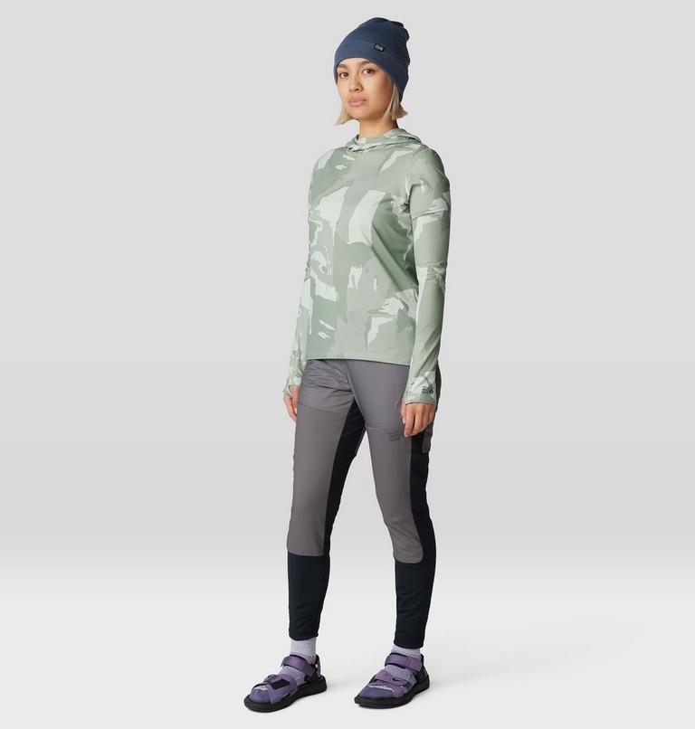 Women's Butter Up Long Sleeve Hoody, Color: White Sage Snowdrifts Print, image 6