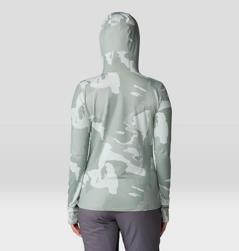 Women's Butter Up Long Sleeve Hoody, Color: White Sage Snowdrifts Print, image 2