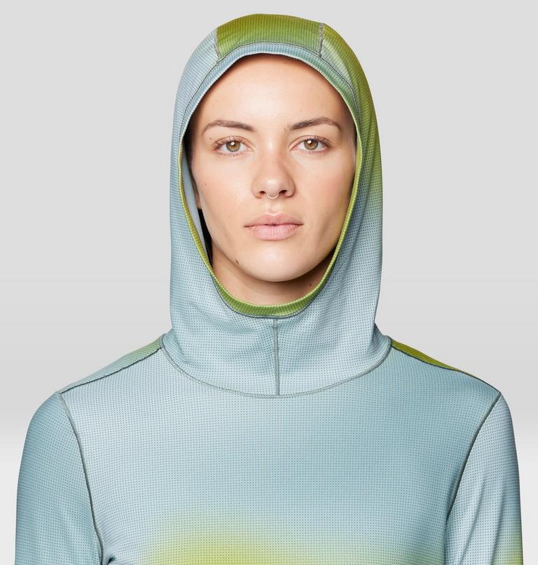 Women's Butter Up Hoody, Color: Blue Sage Multi Ombre Print, image 6