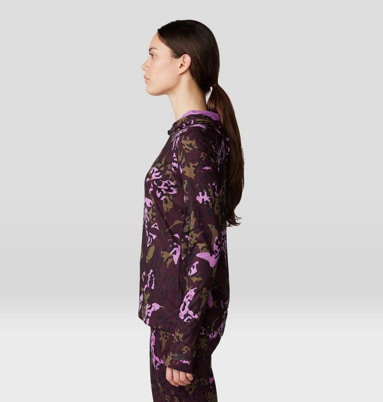 Women's Butter Up Long Sleeve Hoody, Color: Blackberry Forests Floor Print, image 3