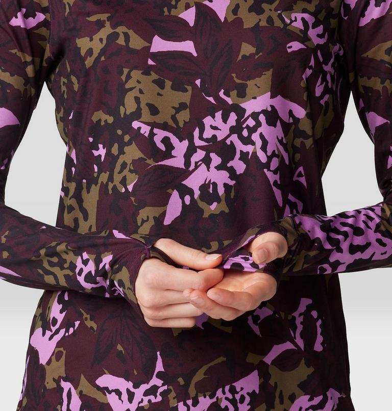 Women's Butter Up Long Sleeve Hoody, Color: Blackberry Forests Floor Print, image 5