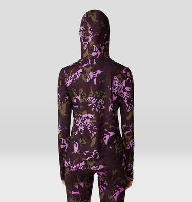 Women's Butter Up Long Sleeve Hoody, Color: Blackberry Forests Floor Print, image 2