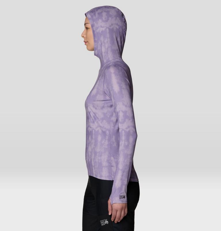 Women's Butter Up Hoody, Color: Violet Stone Shadowdye XS Print, image 3