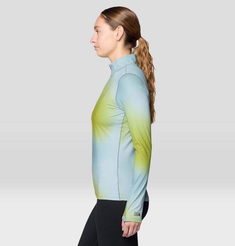 Women's Butter Up Half Zip, Color: Blue Sage Multi Ombre Print, image 3