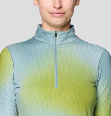 Women's Butter Up Half Zip, Color: Blue Sage Multi Ombre Print, image 8