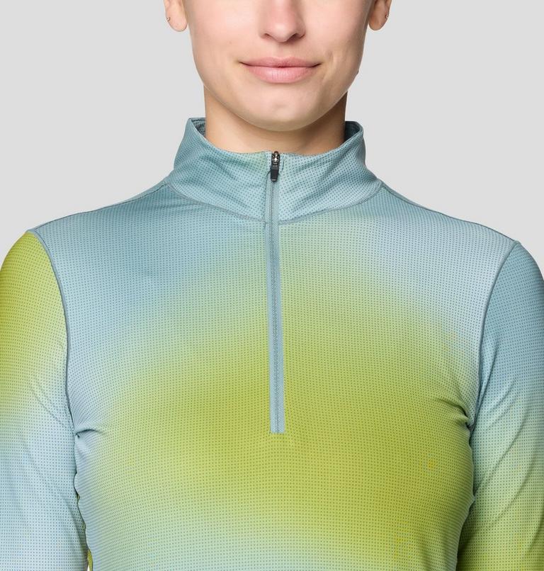 Women's Butter Up Half Zip, Color: Blue Sage Multi Ombre Print, image 4