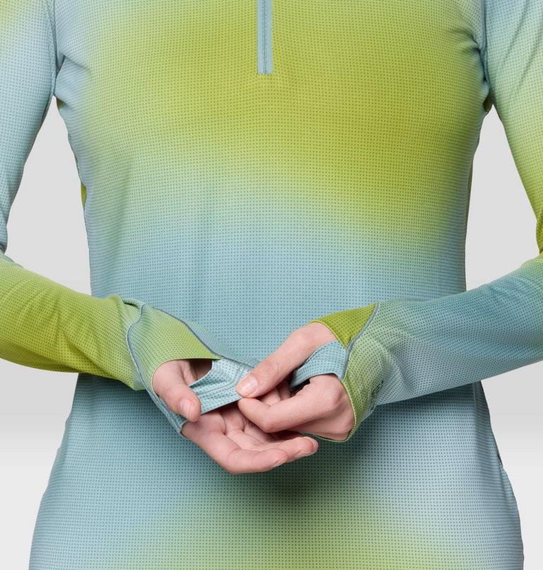 Women's Butter Up Half Zip, Color: Blue Sage Multi Ombre Print, image 5