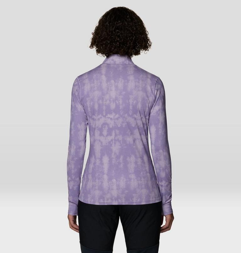 Women's Butter Up Half Zip, Color: Violet Stone Shadowdye XS Print, image 2