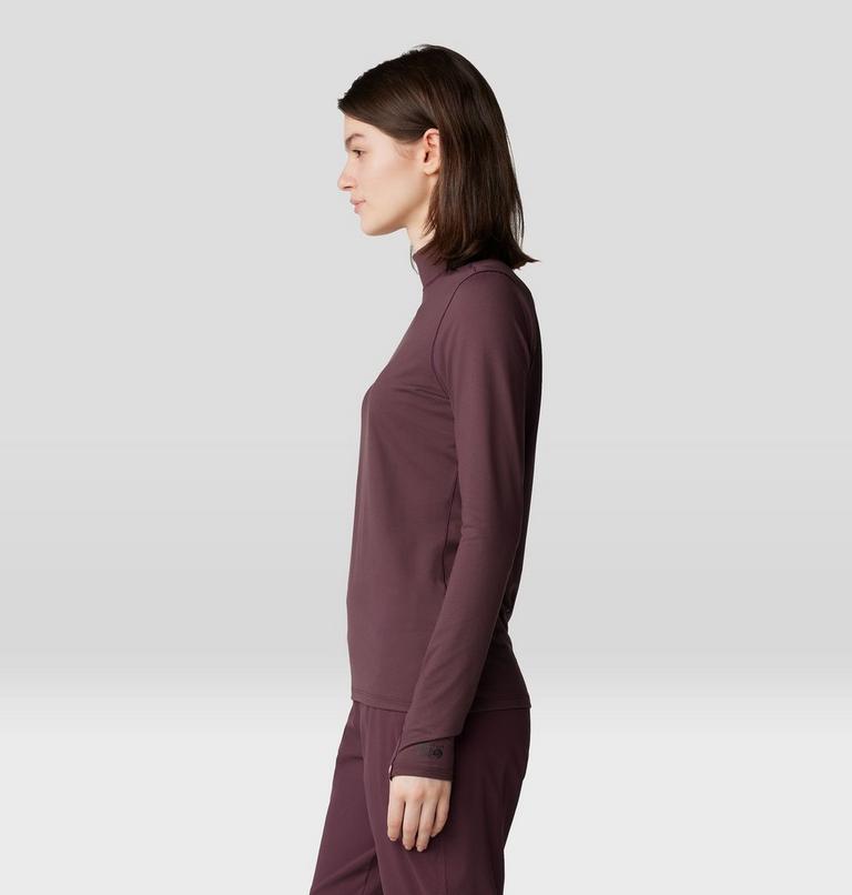 Women's Butter Up Mockneck, Color: Blackberry, image 3
