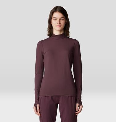 Women's Butter Up Mockneck, Color: Blackberry, image 1
