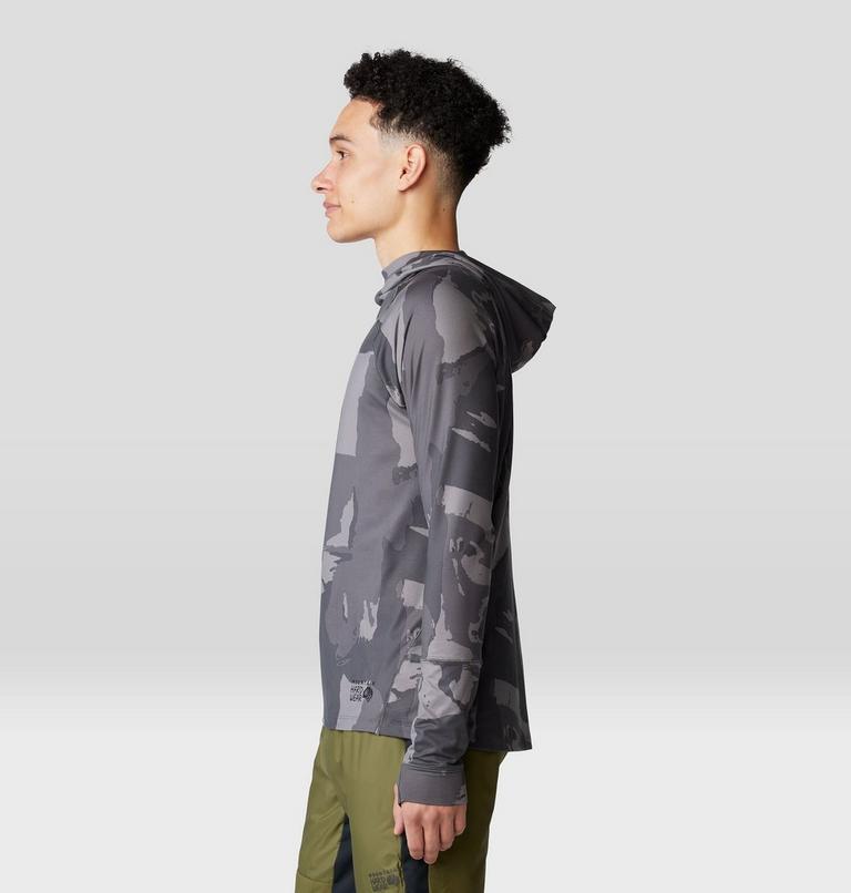 Men's Butter Up Long Sleeve Hoody, Color: Volcanic Snowdrifts Print, image 3