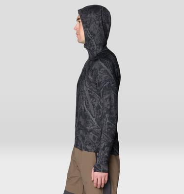 Men's Butter Up Long Sleeve Hoody, Color: Shark Treecover Print, image 15