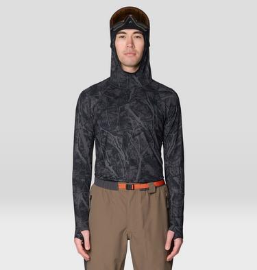 Men's Butter Up Long Sleeve Hoody, Color: Shark Treecover Print, image 16