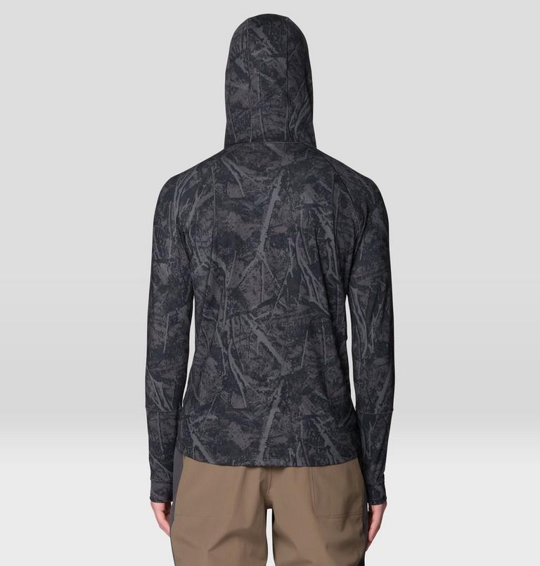 Men's Butter Up Long Sleeve Hoody, Color: Shark Treecover Print, image 2