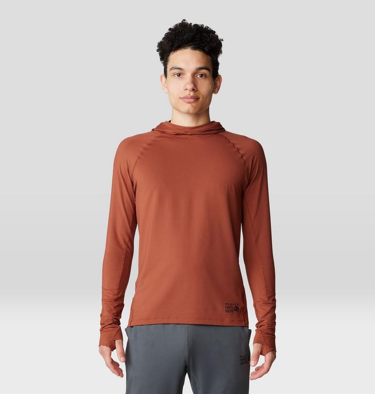 Men's Butter Up Long Sleeve Hoody, Color: Iron Oxide, image 1