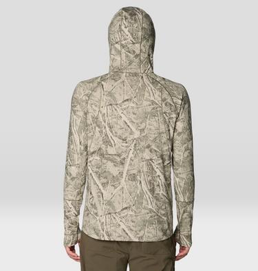 Men's Butter Up Long Sleeve Hoody, Color: Stone Green Treecover Print, image 10