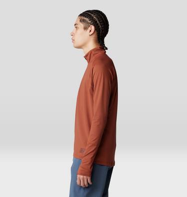 Men's Butter Up Long Sleeve Half Zip, Color: Iron Oxide, image 3