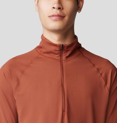 Men's Butter Up Long Sleeve Half Zip, Color: Iron Oxide, image 4