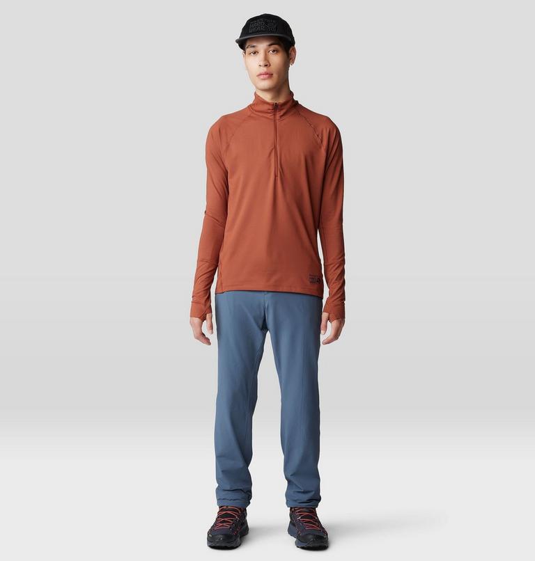 Men's Butter Up Long Sleeve Half Zip, Color: Iron Oxide, image 5