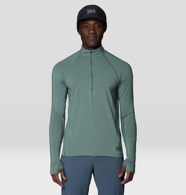 Men's Butter Up Long Sleeve Half Zip, Color: Thunderhead Grey, image 1