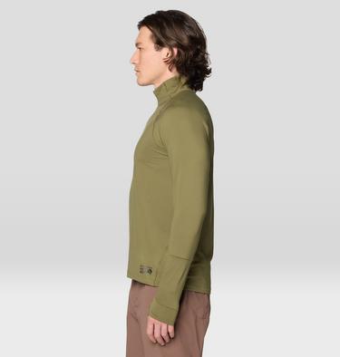 Men's Butter Up Long Sleeve Half Zip, Color: Combat Green, image 7