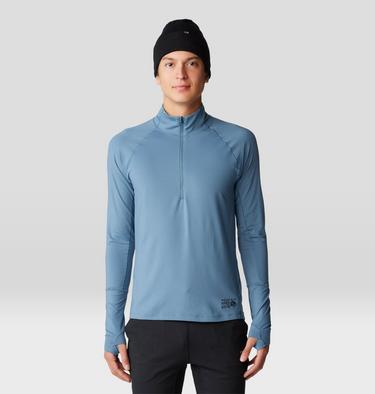 Men's Butter Up Long Sleeve Half Zip, Color: Adriatic Blue, image 5