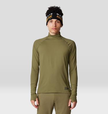 Men's Butter Mockneck, Color: Combat Green, image 1