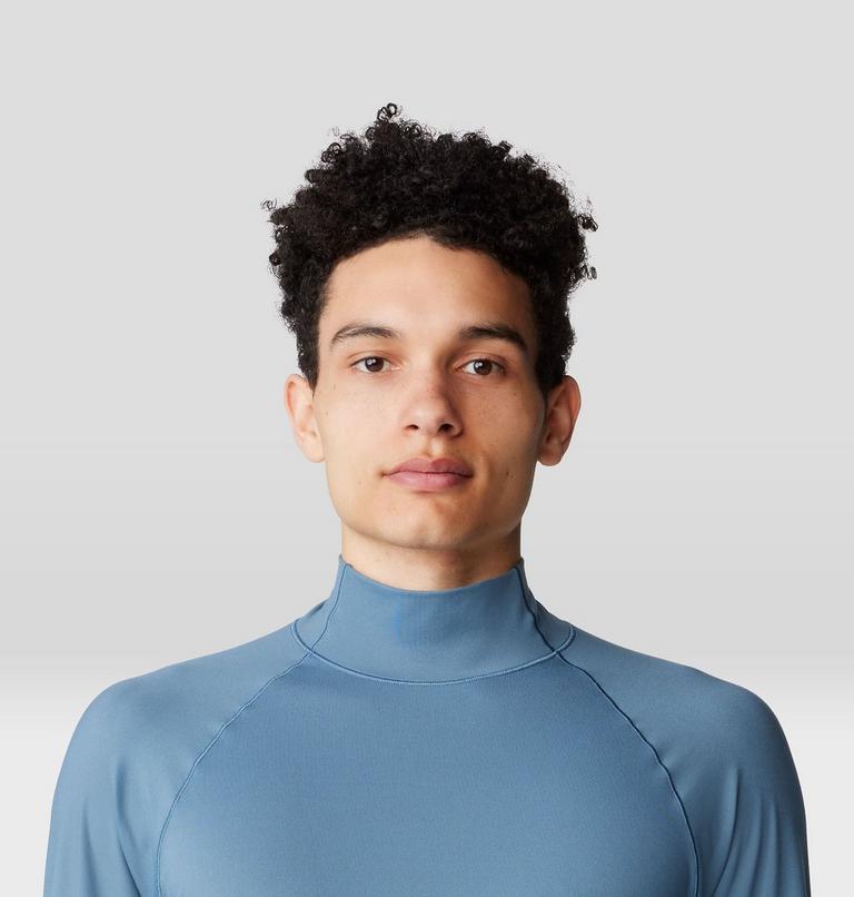 Men's Butter Mockneck, Color: Adriatic Blue, image 4