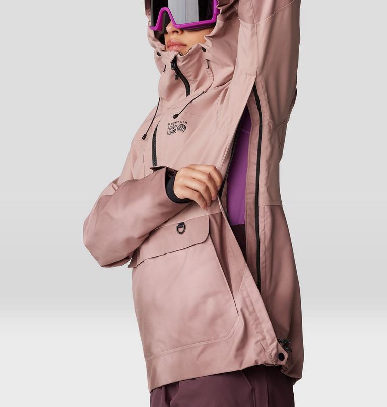 Women's Powder Maven Anorak, Color: Smoky Quartz, Smoky Quartz Vapors Print, image 9