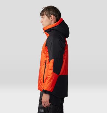 Men's Compressor Alpine Hooded Jacket, Color: State Orange, Black, image 11