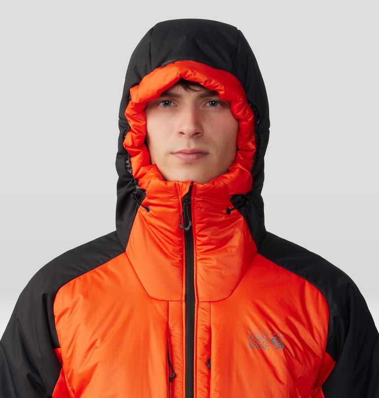 Men's Compressor Alpine Hooded Jacket, Color: State Orange, Black, image 4