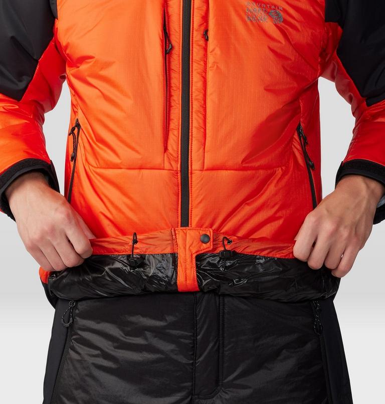 Men's Compressor Alpine Hooded Jacket, Color: State Orange, Black, image 7