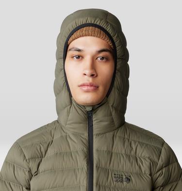 Men's Deloro Down Full Zip Hoody, Color: Stone Green, image 4
