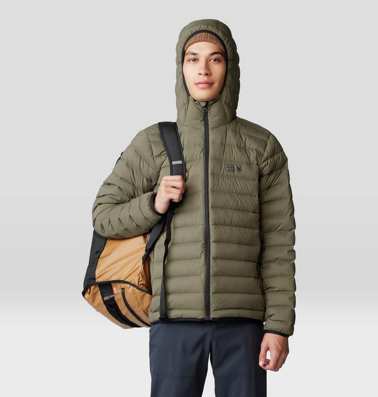 Men's Deloro Down Full Zip Hoody, Color: Stone Green, image 8